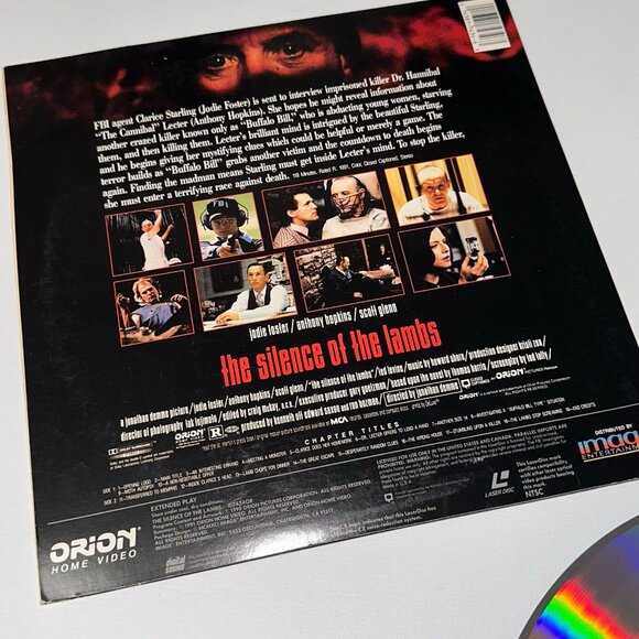 1991 THE SILENCE OF THE LAMBS LASER DISC - Picture 3 of 4